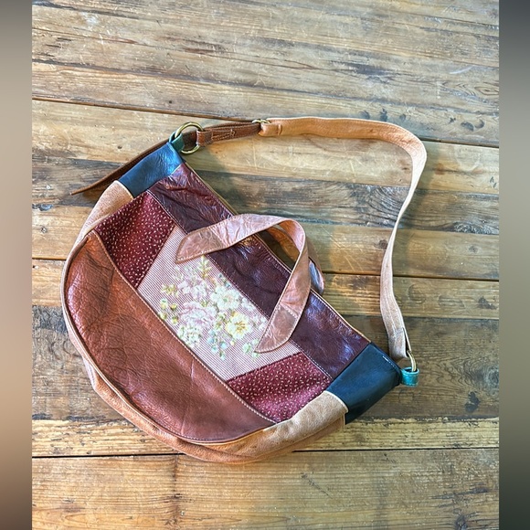 Rebyc One Of A Kind Crossbody Bag with vintage needlepoint & patchwork textiles - Picture 5 of 5